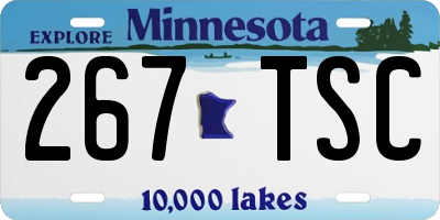 MN license plate 267TSC