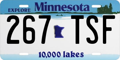 MN license plate 267TSF