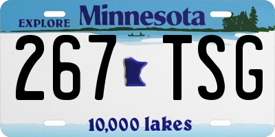 MN license plate 267TSG