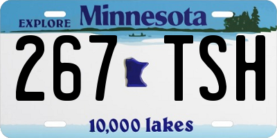 MN license plate 267TSH