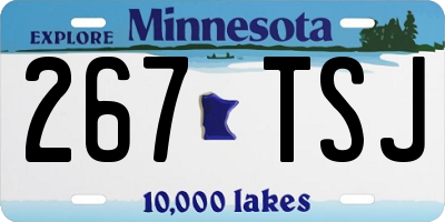 MN license plate 267TSJ