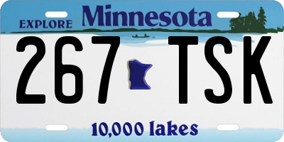 MN license plate 267TSK