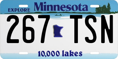 MN license plate 267TSN