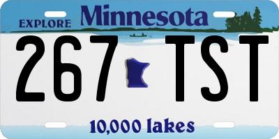 MN license plate 267TST