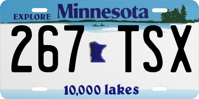 MN license plate 267TSX