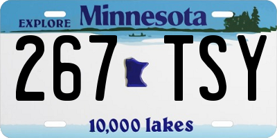 MN license plate 267TSY