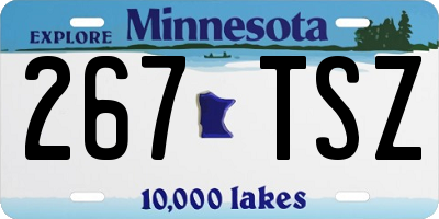 MN license plate 267TSZ