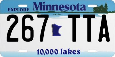 MN license plate 267TTA