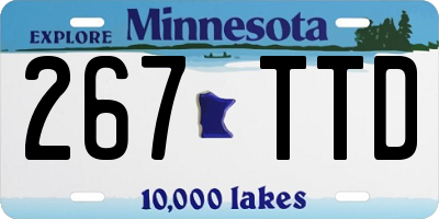 MN license plate 267TTD