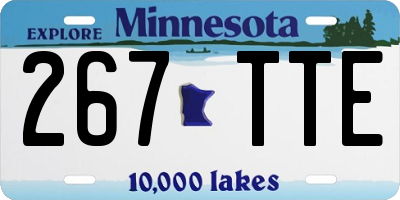 MN license plate 267TTE