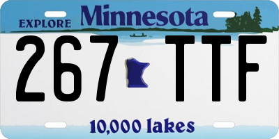 MN license plate 267TTF