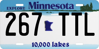 MN license plate 267TTL