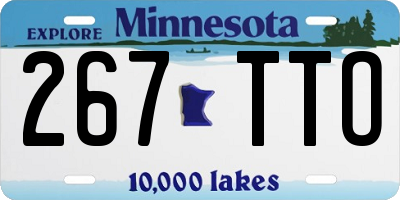 MN license plate 267TTO