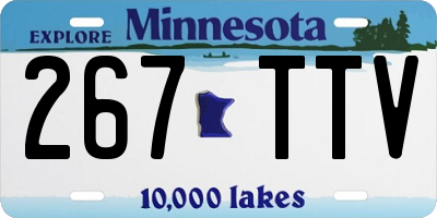 MN license plate 267TTV