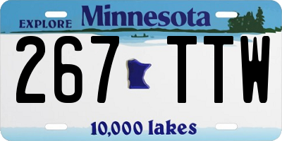 MN license plate 267TTW