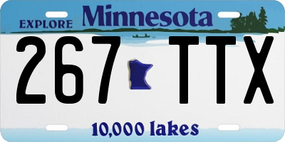 MN license plate 267TTX