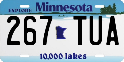 MN license plate 267TUA