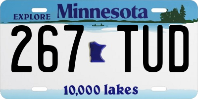 MN license plate 267TUD