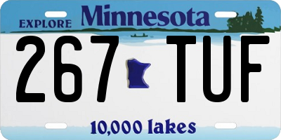 MN license plate 267TUF