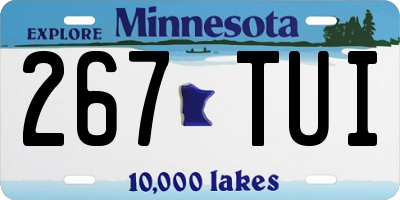MN license plate 267TUI