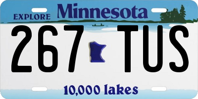 MN license plate 267TUS
