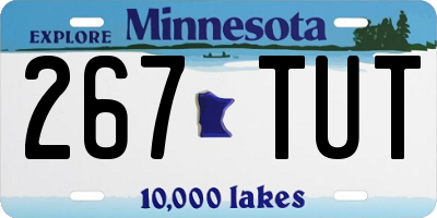 MN license plate 267TUT