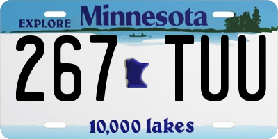 MN license plate 267TUU