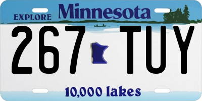 MN license plate 267TUY
