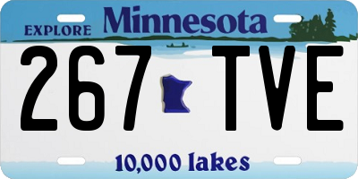 MN license plate 267TVE