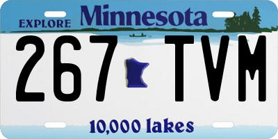 MN license plate 267TVM