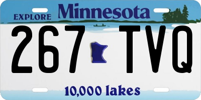 MN license plate 267TVQ