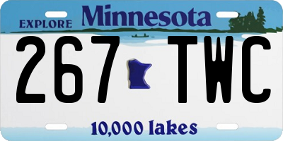 MN license plate 267TWC