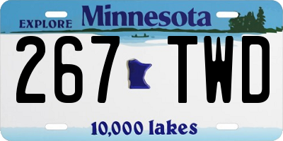 MN license plate 267TWD