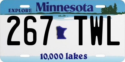 MN license plate 267TWL