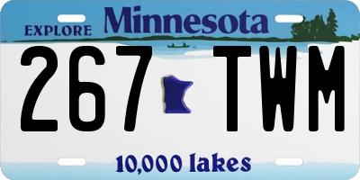 MN license plate 267TWM