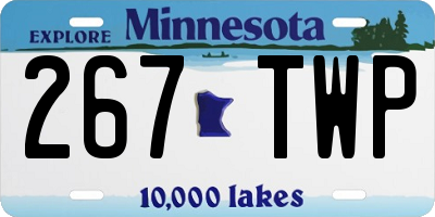 MN license plate 267TWP