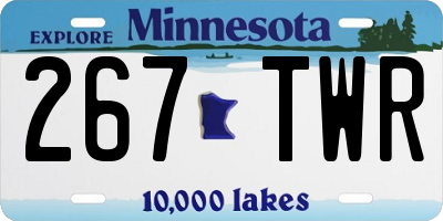 MN license plate 267TWR