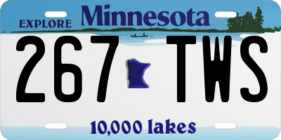 MN license plate 267TWS