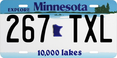 MN license plate 267TXL