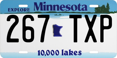 MN license plate 267TXP