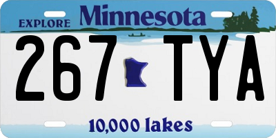 MN license plate 267TYA