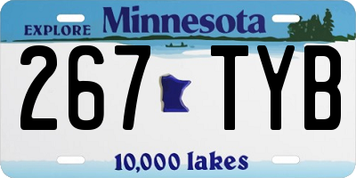 MN license plate 267TYB