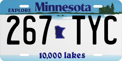 MN license plate 267TYC