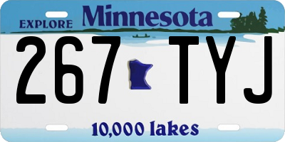 MN license plate 267TYJ