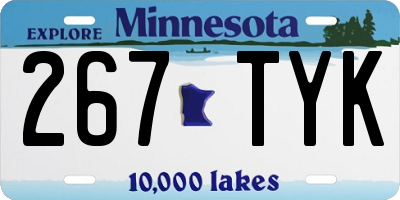 MN license plate 267TYK