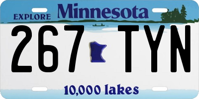 MN license plate 267TYN