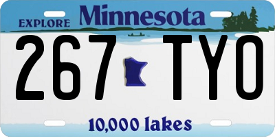 MN license plate 267TYO