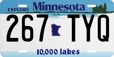 MN license plate 267TYQ
