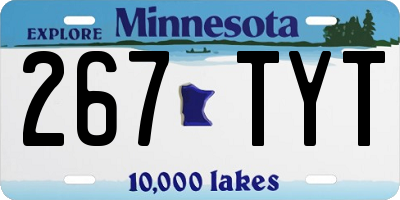 MN license plate 267TYT