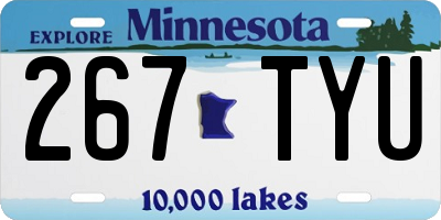 MN license plate 267TYU
